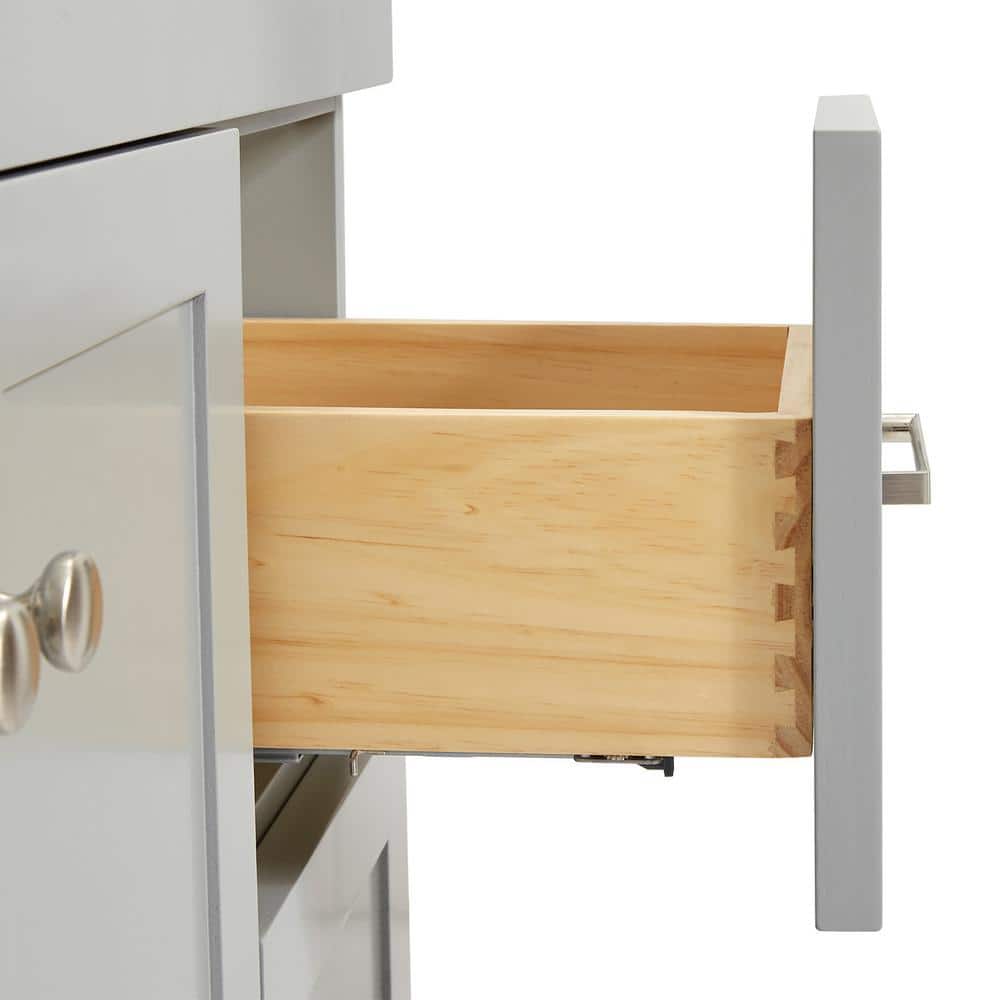 Hamlet 42" Gray Wood Freestanding Single Basin Vanity with Quartz Top