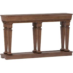 Amelia 12 in. Oak 35 in. H Rectangle Wood Console Table