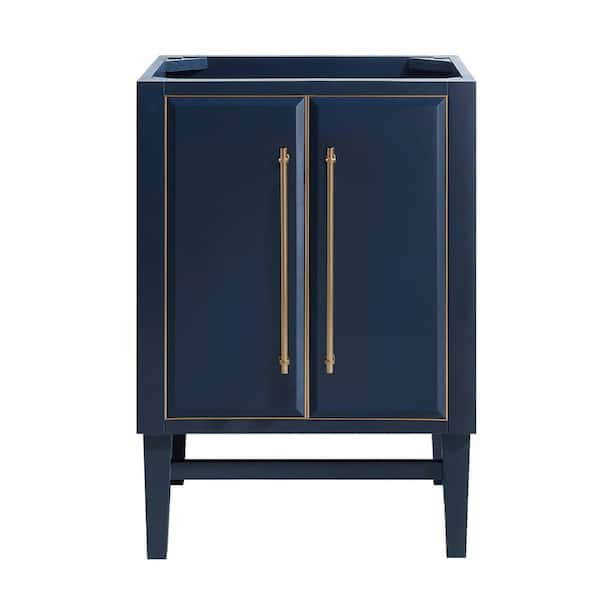 Avanity Mason 24 in. Bath Vanity Cabinet Only in Navy Blue with Gold Trim
