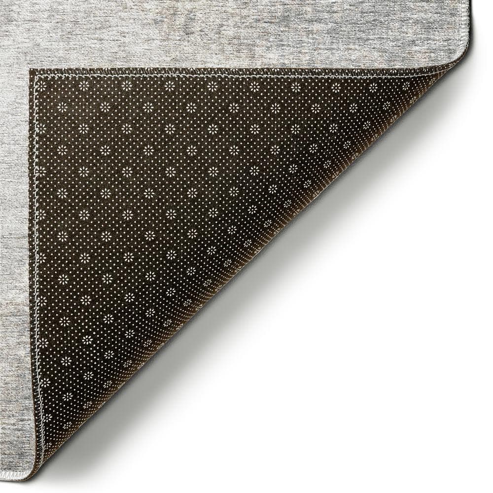 Rylee Transitional Gray Chenille 5' x 7'6" Flat-Woven Area Rug
