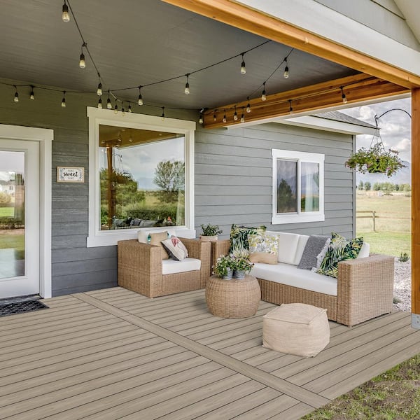 1 in. x 5.43 in. x 8 ft. Desert Stone Composite Decking Boards (4 Planks)