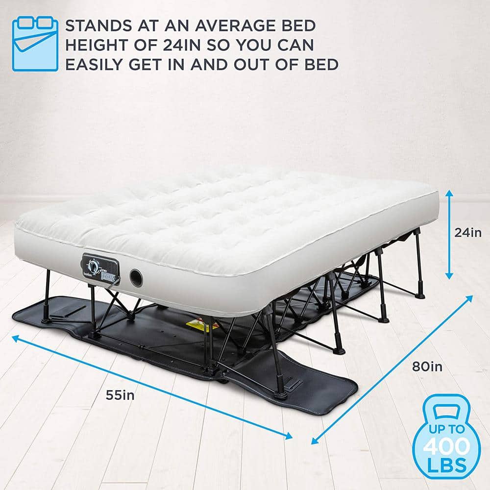 Ivation Full Size Raised Air Mattress with Built-In Pump and Frame