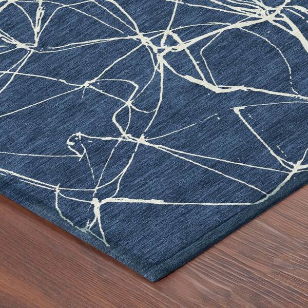 Chantille Machine Washable Indoor/Outdoor Abstract ACN2826 Navy 5 ft. x 7 ft. 6 in. Area Rug