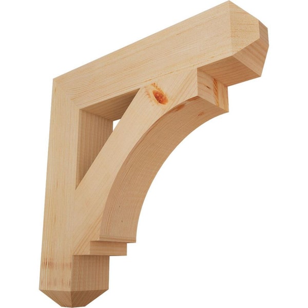 Ekena Millwork 3.5 in. x 20 in. x 20 in. Douglas Fir Imperial Craftsman Smooth Bracket