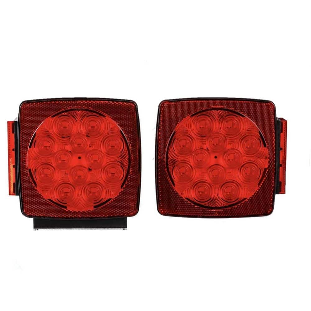 12V LED Submersible Trailer Tail Lights Kit, Stop Turn Signal Rear for Under 80 in. Boat Trailer Truck RV Marine, 2 Pcs price history on PriceWatchPro