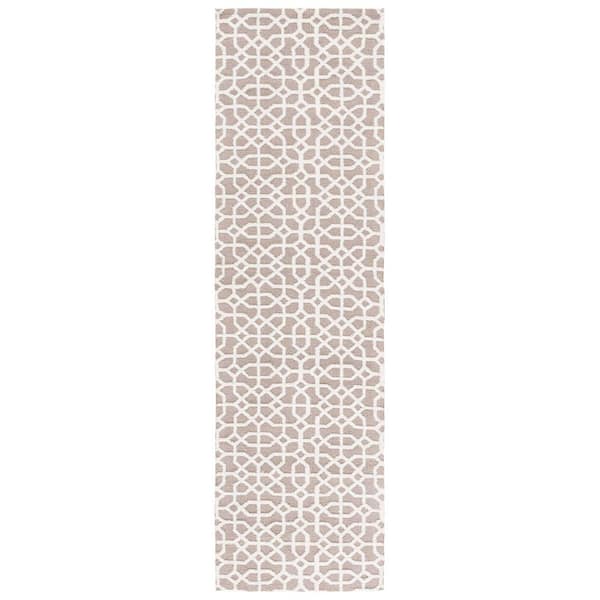 Audrey 2 ft. x 8 ft. Taupe/Ivory Classic Textured Runner Rug