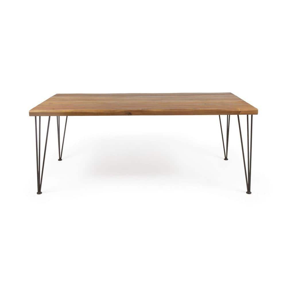 Anky Teak Rectangular Wood 29 in. H Outdoor Dining Table