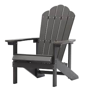 Grey High-Quality Polystyrene Reclining Plastic Outdoor Patio Adirondack Chair