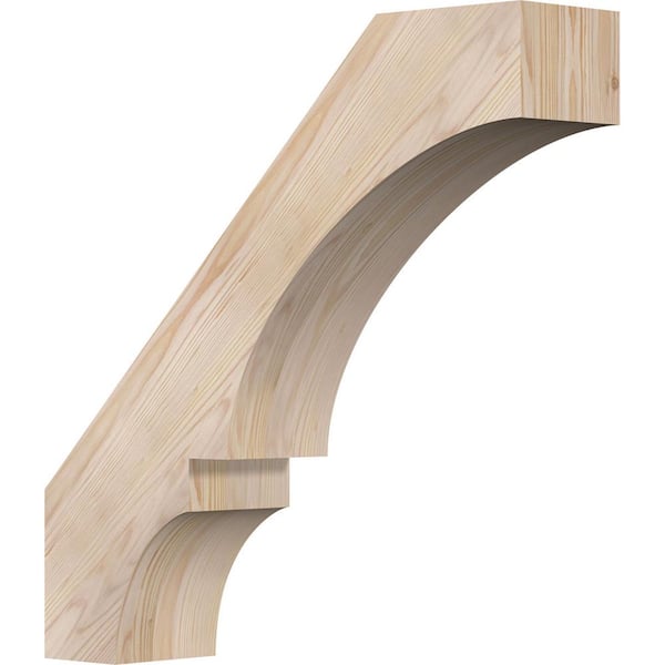 Ekena Millwork 5 1/2"W x 24"D x 24"H Balboa Smooth Knee Brace, Douglas Fir
