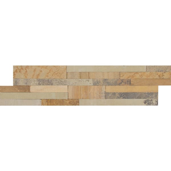 MSI Salvador Vanilla Ledger Panel 6 in. x 24 in. Textured Sandstone Wall Tile (8 sq. ft./Case)