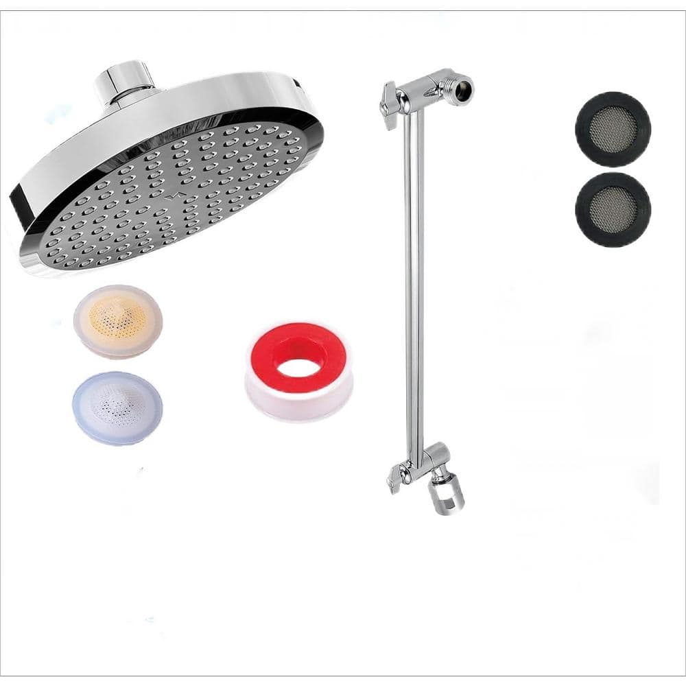 Shower Head 1Spray Patterns with 16 in. Arm with 1.8 GPM 6 in