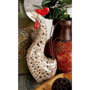 Cream Ceramic Farmhouse Garden Sculpture (Set of 2)