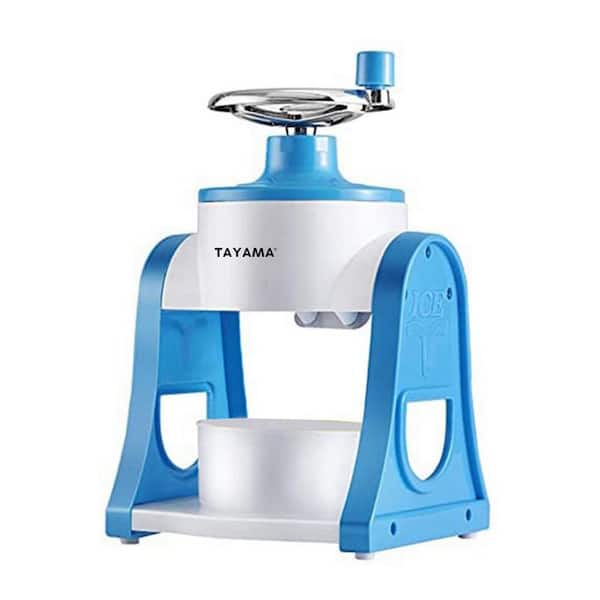 Tayama Shave Ice Snow Cone Maker Ice Shaver with Manual Hand Crank, Non-Electric