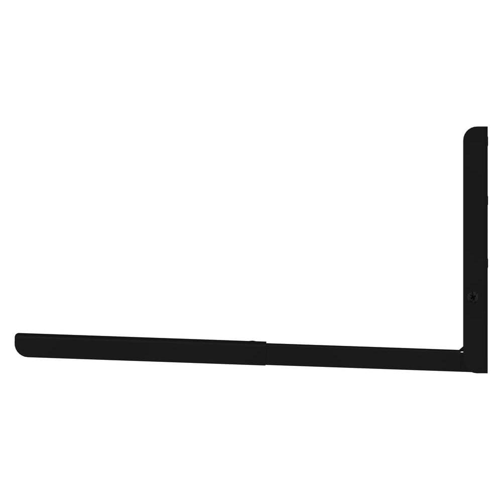 Black Adjustable Steel Wall-Mounted Microwave Brackets