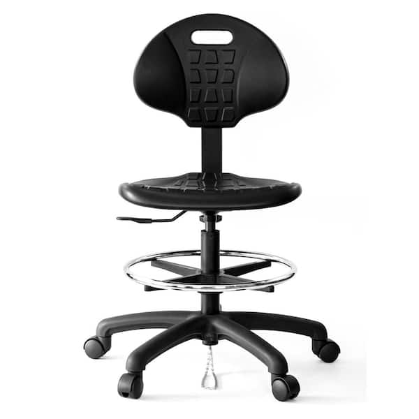 Unbranded ESD Anti-Static Laboratory Drafting Stool Black Tall 23-33 in. Seat Ergonomic and Easy to Clean, 450 lbs. Capacity