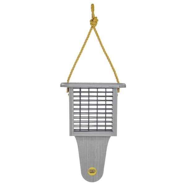 Modern Farmhouse Suet Feeder with Tail Prop in Driftwood