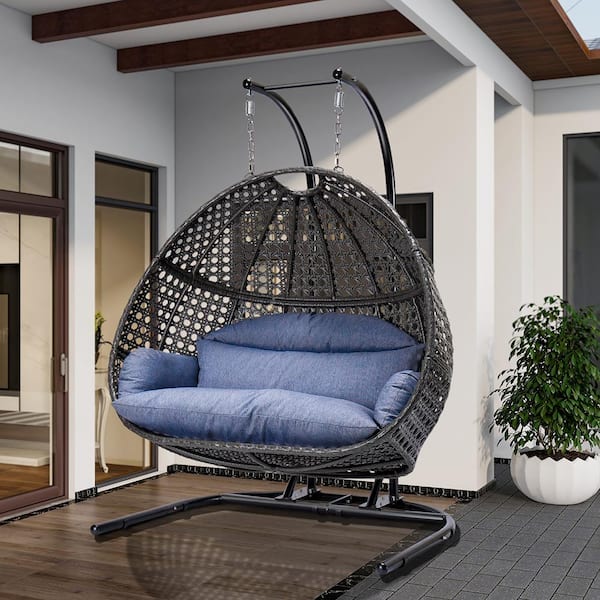 Wicker hammock swing discount chair