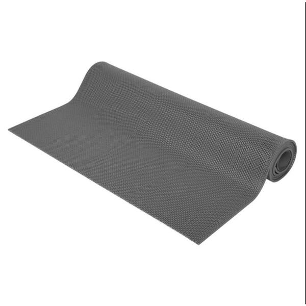 Wellco S-Grip Grey 3/16 in. x 4 ft. x 50 ft. PVC Drainage Mat Commercial Mat