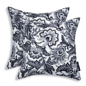 Jordan Manufacturing 18 x 18 Halsey Navy Knife Edge Square Outdoor Throw  Pillow 9950PK1-5899D - The Home Depot