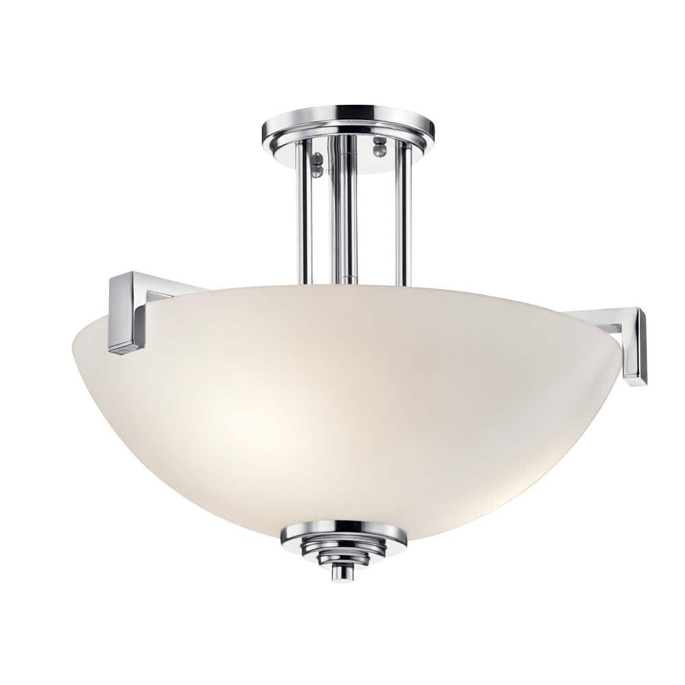 Eileen 17'' Brushed Nickel Modern Bowl Pendant with Cream Glass