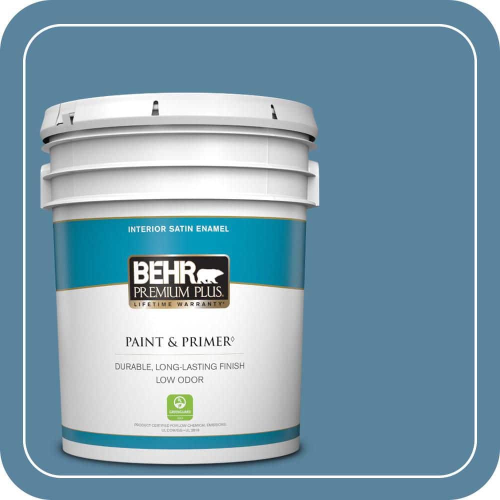 5 gal. #BIC-38 Honest Blue Satin Enamel Low Odor Interior Paint & Primer price history on PriceWatchPro
