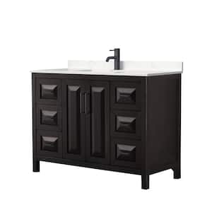 Daria 48 in. W x 22 in. D x 35.75 in. H Single Bath Vanity in Dark Espresso with Carrara Cultured Marble Top