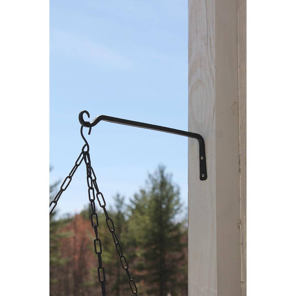 Black Wrought Iron 15-Inch Decorative Wall Brackets