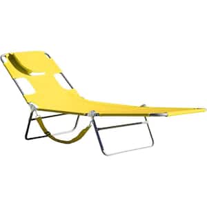 Beach Yellow Aluminum Folding Beach Chair