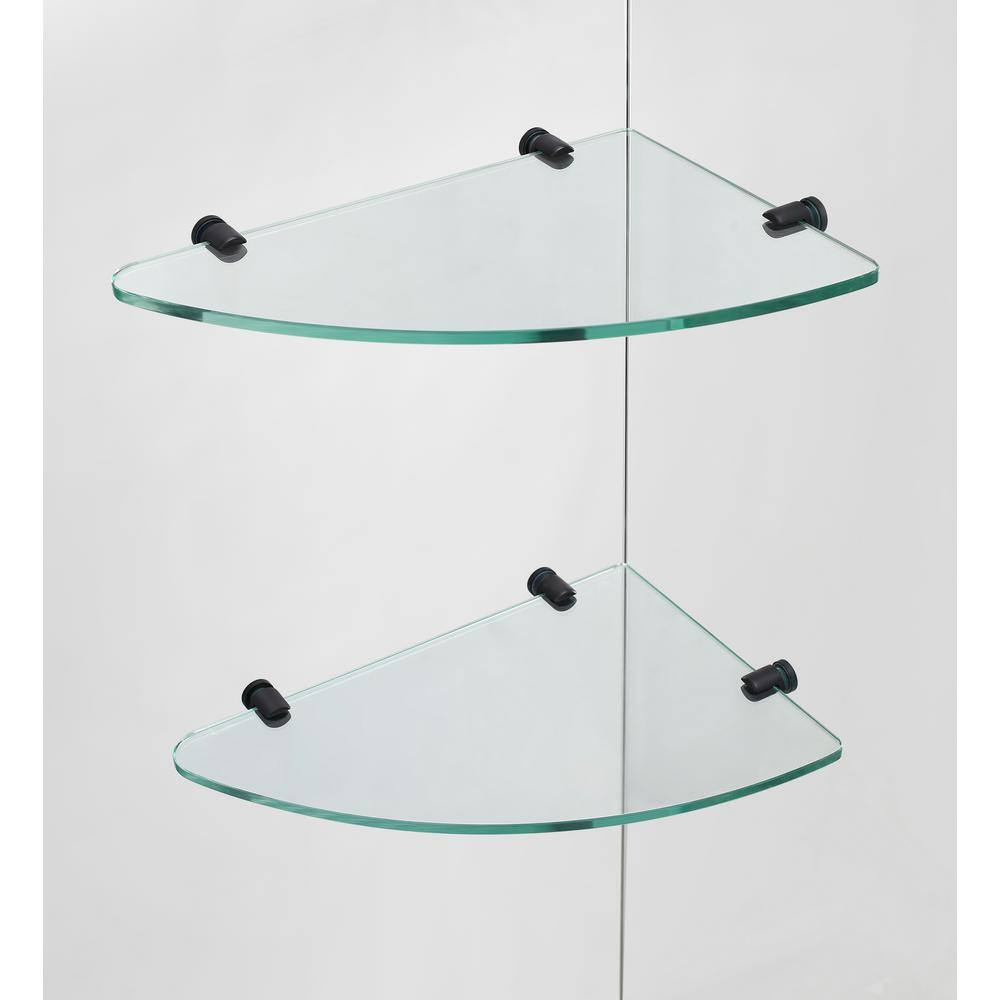 Belmore GS Matte Black Frameless Hinged Shower Door with Clear Glass