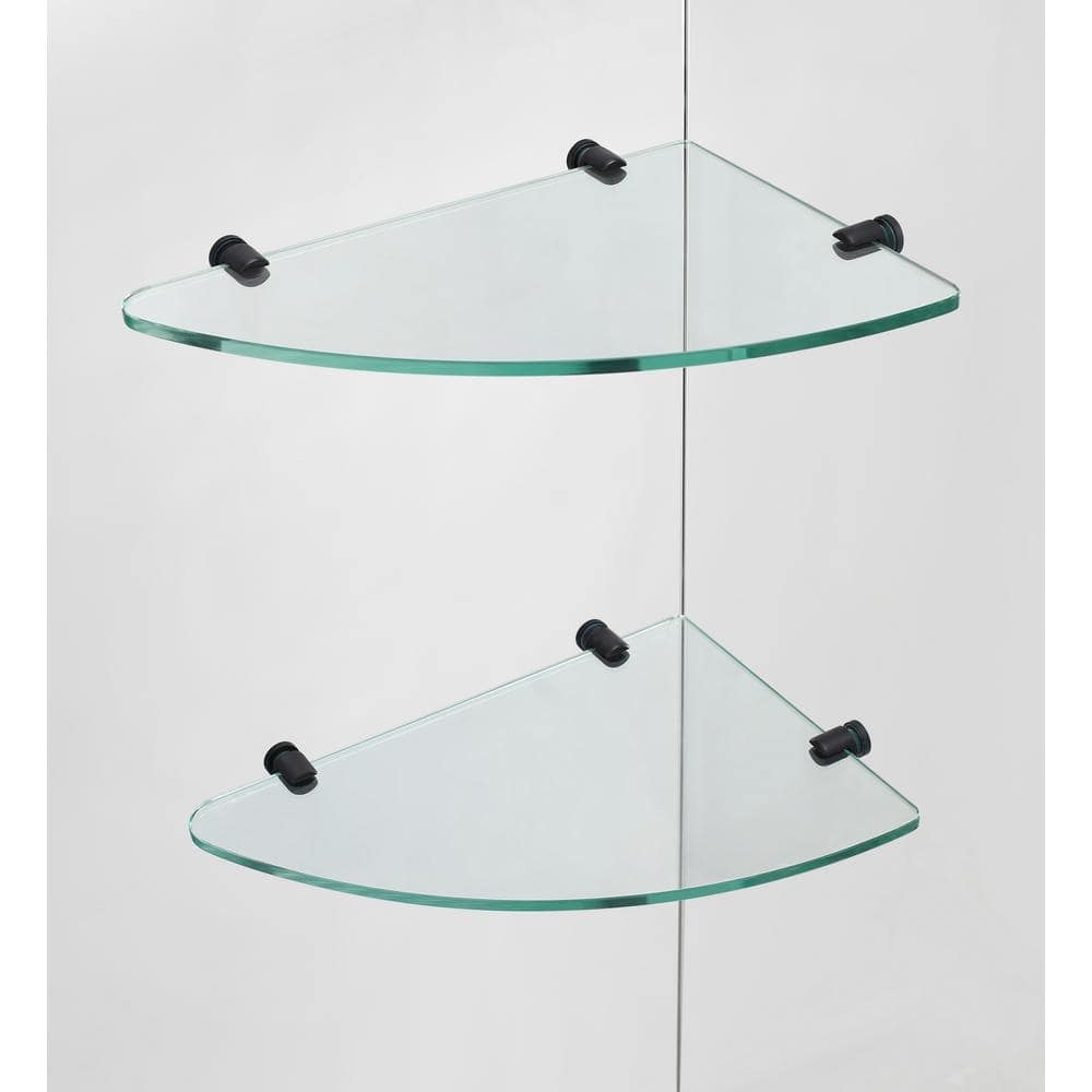 Belmore GS 72" Frameless Hinged Shower Door in Clear Glass and Bronze