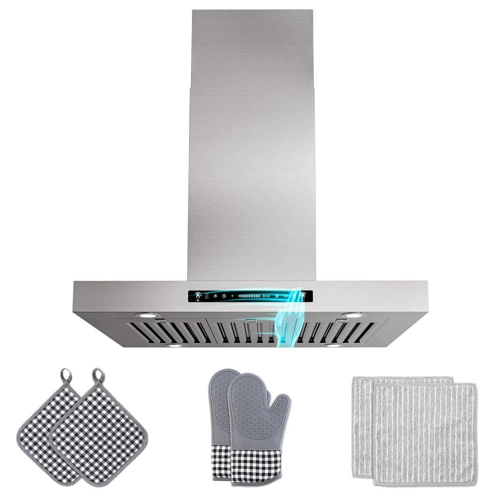 36 in. 300 CFM Ducted Island Downdraft System in Stainless 4-Speed, Touch and Gesture Control with Remote price history on PriceWatchPro