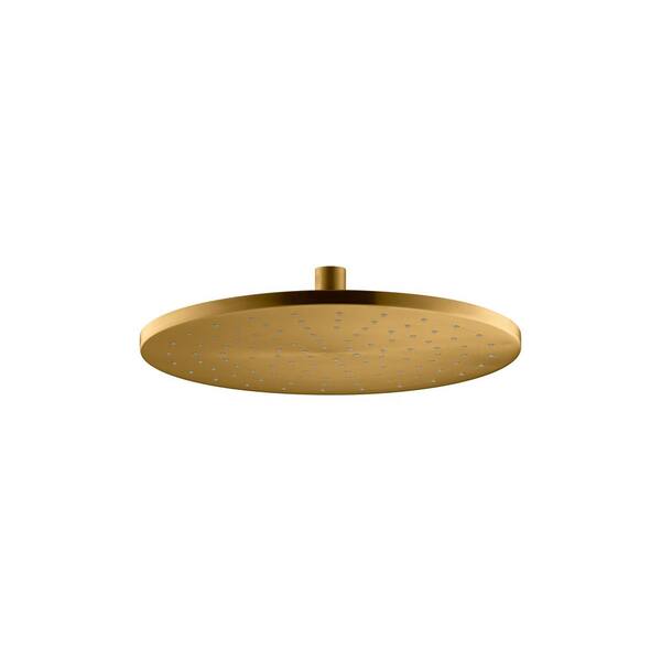 KOHLER 1-Spray Pattern with 2.5 GPM 12 in. Ceiling Mount Fixed Shower Head in Vibrant Brushed Moderne Brass
