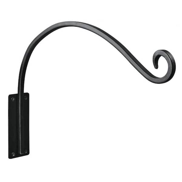 Heavyduty Plant Hanger Bracket 16in. Black Handforged Outdoor Hanging Bird Feeder Hanger Durable Stable 60 lbs. Capacity