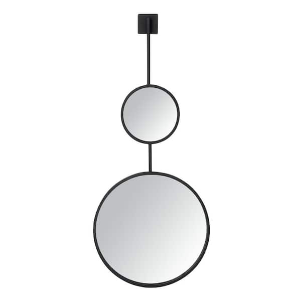 SAFAVIEH Jander 18 in. X 42 in. Matte Black Framed Mirror