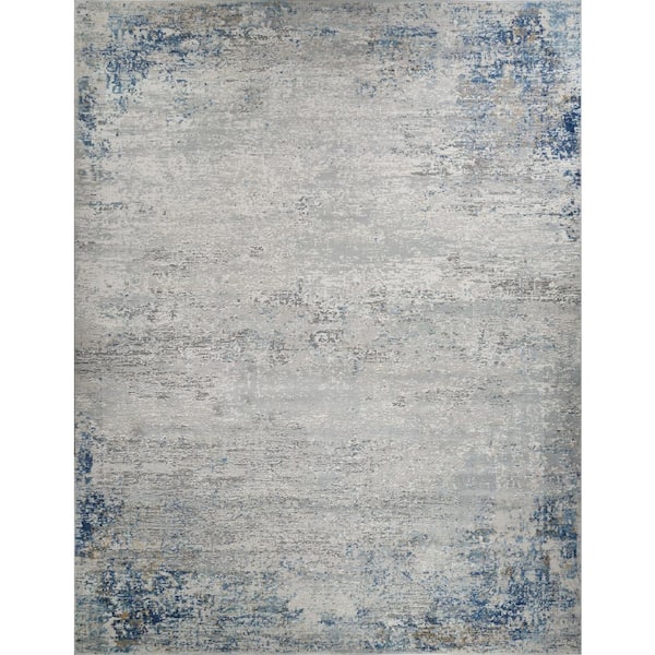 Stella Light Light Grey/Beige 9 ft. x 12 ft. Abstract Area Rug