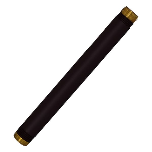 Westbrass 1/2 in. x 8 in. IPS Brass Pipe Nipple in Matte Black