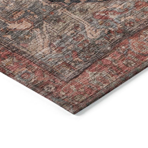 Chantille Machine Washable Indoor/Outdoor Abstract ACN1240 Charcoal 9 ft. x 12 ft. Area Rug
