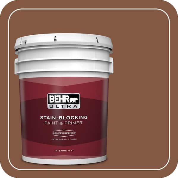 BEHR ULTRA 5 gal. #BXC-42 Bricktone Extra Durable Flat Interior Paint & Primer