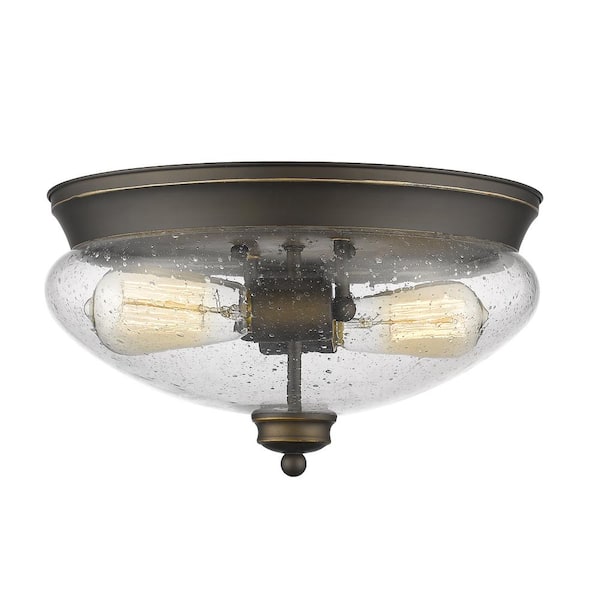 Annora 2-Light Olde Bronze Flush Mount 722F2-OB - The Home Depot