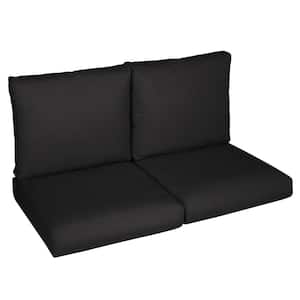25 x 23 x 5 (4-Piece) Deep Seating Outdoor Loveseat Cushion in ETC Coal