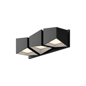 Cubix 18-in 1 Light 32-Watt Black/White Integrated LED Vanity Light