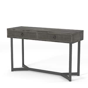 Shailee 48 in. Dark Oak/Espresso Standard Rectangle Wood Console Table with Drawers