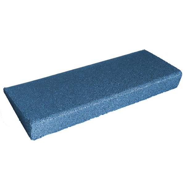 Rubber-Cal Eco-Safety 2.5 in. T x 6 in. W x 19.5 in. L Blue Commercial Interlocking Rubber Flooring Ramp (20-Pack) (1-PF)