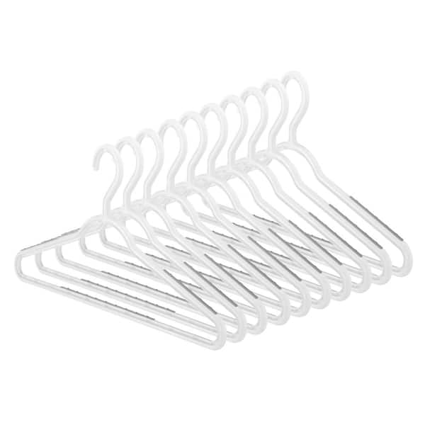 White Slim Sure-Grip Plastic Hangers 10-Pack 6672-11690-PDQ - The
