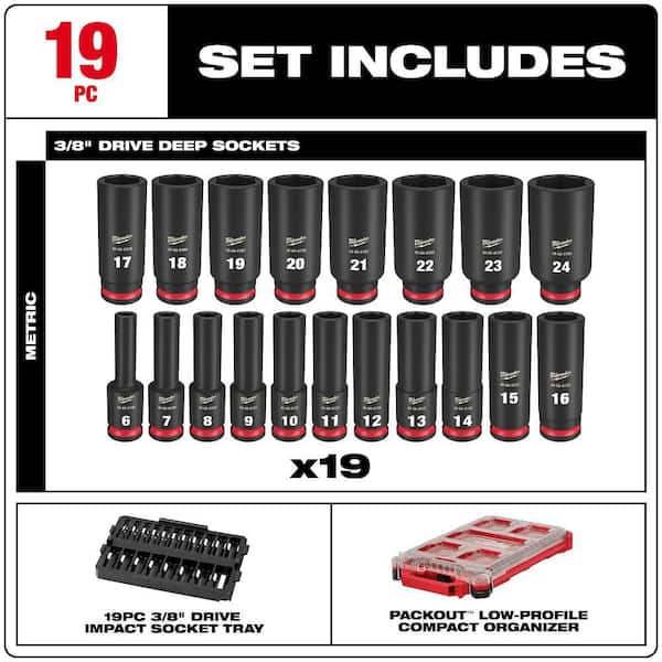 Milwaukee SHOCKWAVE Impact-Duty 3/8 in. Drive Metric Deep Milwaukee SHOCKWAVE Impact-Duty 3/8 in. Drive Metric Deep