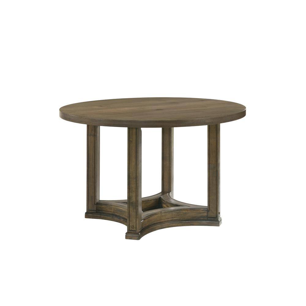 Acme Furniture Parfield Wood Vintage Walnut Wood Top 47.3 in. 4 Legs Dining Table Searts 4
