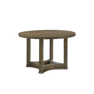 Parfield Wood Vintage Walnut Wood Top 47.3 in. 4 Legs Dining Table Searts 4