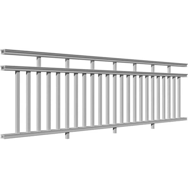 INTEX Providence Three Line Level Rail Kit with Reinforcements 8-ft x 40-in White PVC Deck Rail Kit