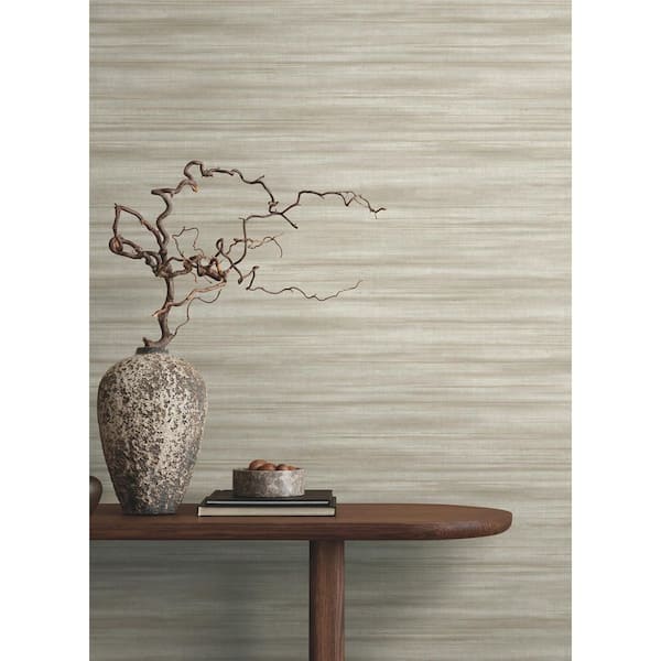 Brushed Linen Brown Wallpaper