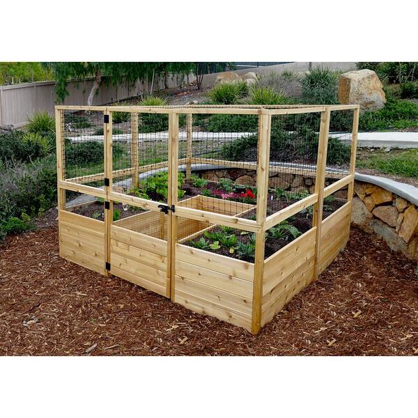 Outdoor Living Today 8 Ft X Garden In A Box With Deer Fencing Rb88dfo The Home Depot 8 Ft Garden In A Box With Deer Fencing, Fence Garden Box